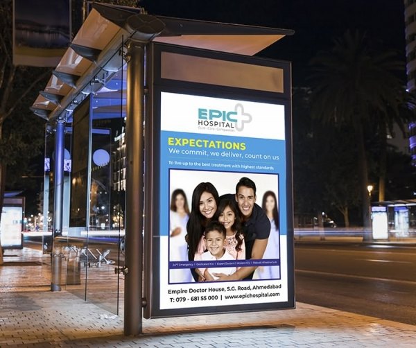 Bus shelter campaign, Epic Hospital